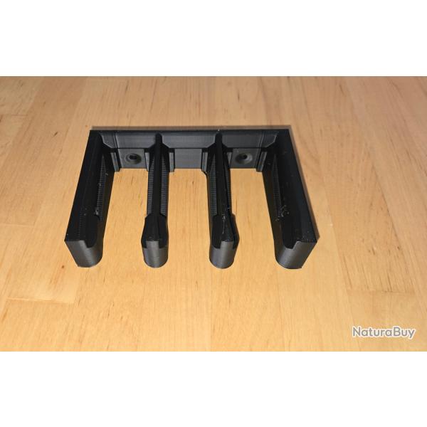 Support mural pour chargeur PMAG AR15 et Glock (triple)