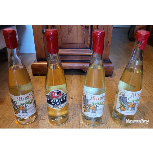 LOT de 4 Vieilles Bouteilles de MIRABELLE de LORRAINE