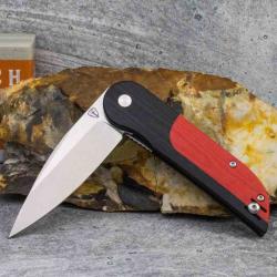 Couteau Finch Devil's Finger Lame Acier 14C28N Manche G10 Black & Red Liner Lock FKCDF019