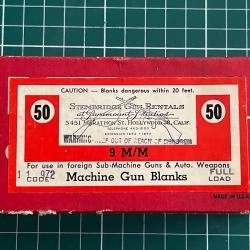 Bo&icirc;te vide de 9m/m Machine Gun Blanks de Cin&eacute;ma