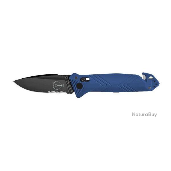 Couteau Pliant Bleu TB Outdoor CAC Marine Nationale 4 Fonctions
