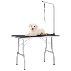 Table de toilettage r&eacute;glable pour chiens avec 1 boucle alsavelo