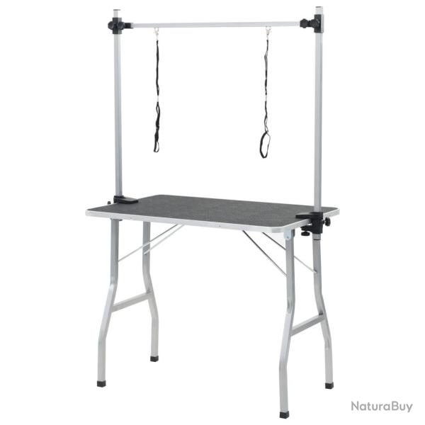 Table de Toilettage Ajustable pour Chiens Chats 2 Potences