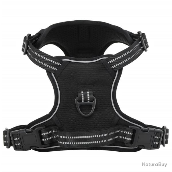 Harnais pour chien et bandes r�fl�chissantes r�glables noir XL