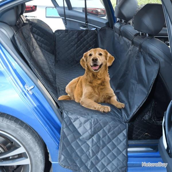 Housse de si�ge de voiture pour chien noir 137x46x50 cm