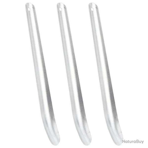 Grattoirs � sueur de cheval 3 pcs argent� aluminium