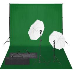 Kit de studio photo avec &eacute;clairage et toile de fond
