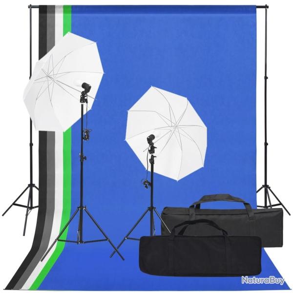 Kit de studio photo avec �clairage et toile de fond