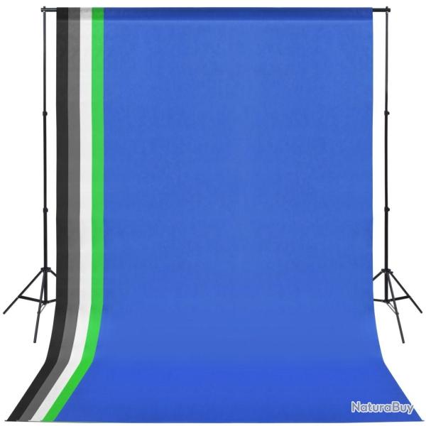 Kit de studio avec 5 toiles de fond color�es et cadre r�glable alsavelo