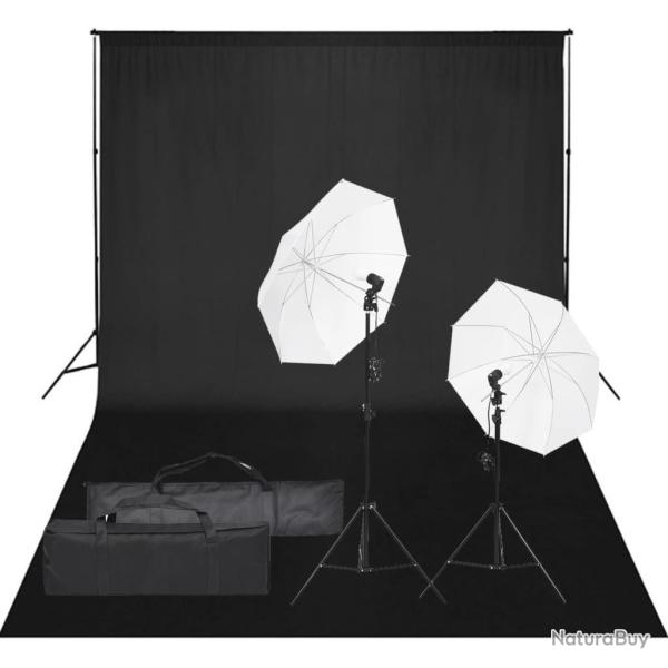 Kit de studio photo avec �clairage et toile de fond