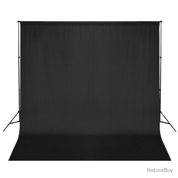 Syst�me de support de toile de fond de photo 600 x 300 cm Noir alsavelo