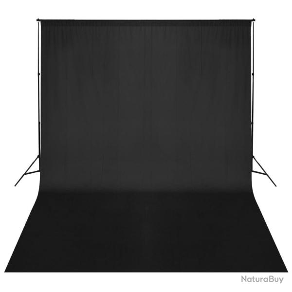 Syst�me de support de toile de fond 500 x 300 cm Noir alsavelo