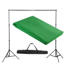 Syst&egrave;me de support de toile de fond 300 x 300 cm Vert alsavelo