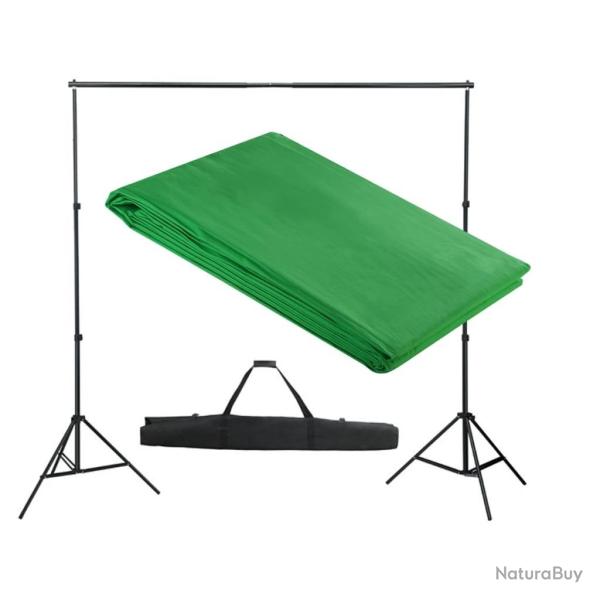 Syst�me de support de toile de fond 300 x 300 cm Vert