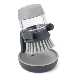 Brosse &agrave; vaisselle, distributeur de savon, brosse de nettoyage de cuisi Grey