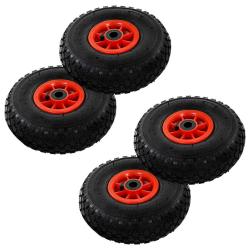 Roues de diable 4 pcs Caoutchouc 3.00-4 (245x82)