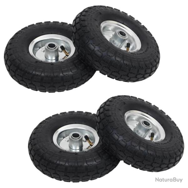 Roue de diable 4 pcs Caoutchouc 4.10/3.50-4 (260 x 83 mm)