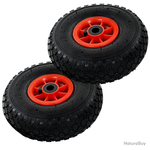Roues de diable 2 pcs Caoutchouc 3.00-4 (245x82)