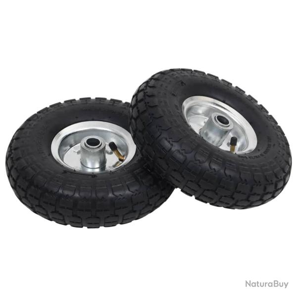 Roue de diable 2 pcs Caoutchouc 4.10/3.50-4 (260 x 83 mm)