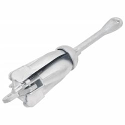 Ancre pliante argent&eacute; 1,5 kg fer mall&eacute;able