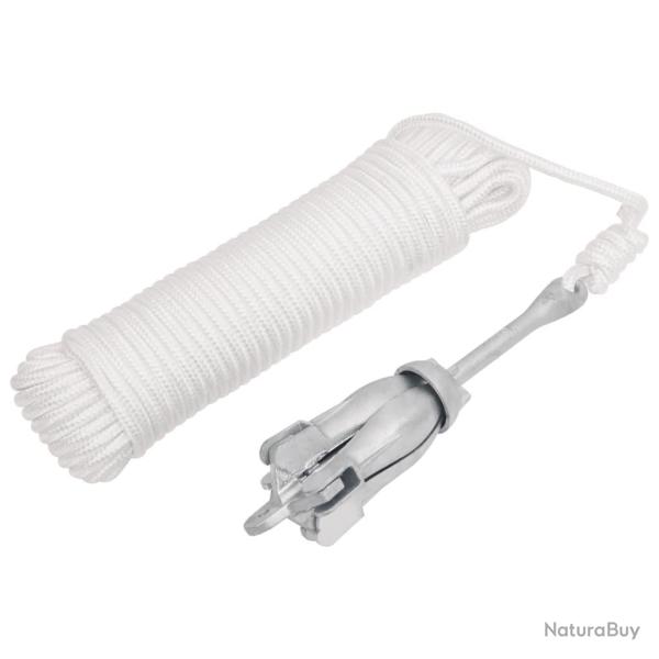 Ancre pliable avec corde argent� 1,5 kg fer mall�able