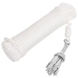 Ancre pliable et corde argent&eacute; 0,7 kg fonte galvanis&eacute;e &agrave; chaud