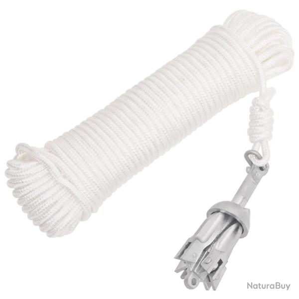 Ancre pliable et corde argent� 0,7 kg fonte galvanis�e � chaud