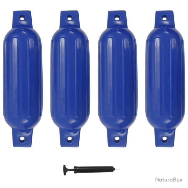 Pare-choc de bateau 4 pcs bleu 41x11,5 cm PVC