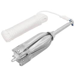 Ancre pliable avec corde argent&eacute; 12 kg fonte galvanis&eacute;e &agrave; chaud