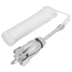 Ancre pliable avec corde argent&eacute; 6 kg fonte galvanis&eacute;e &agrave; chaud