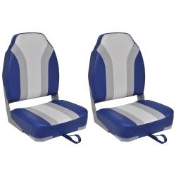 Chaises pliables de bateau lot de 2 Haut dossier
