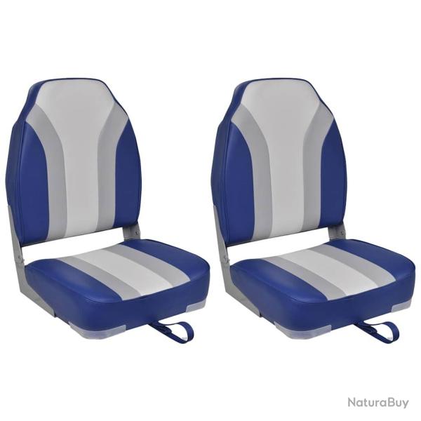 Chaises pliables de bateau lot de 2 Haut dossier