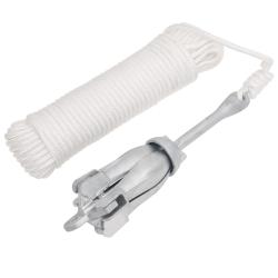 Ancre pliable avec corde argent&eacute; 3,2 kg fer mall&eacute;able