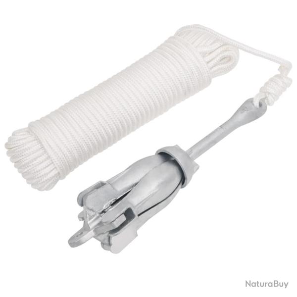 Ancre pliable avec corde argent� 3,2 kg fer mall�able