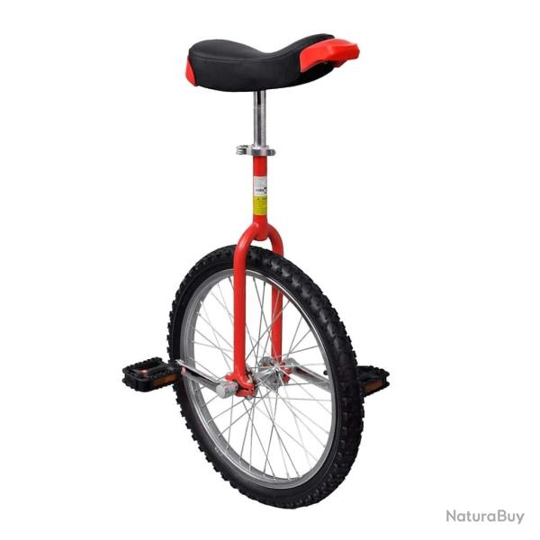 Monocycle ajustable rouge 20 pouces alsavelo