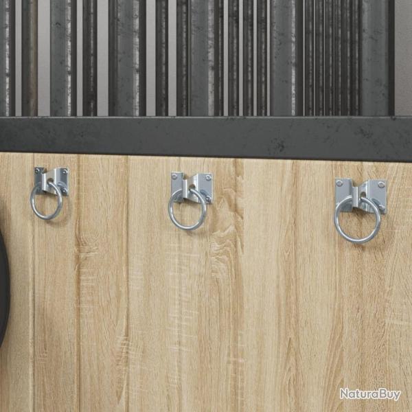 Anneaux d'attelage avec plaques 3 pcs argent� acier alsavelo