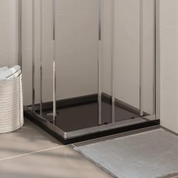 Receveur de douche carr&eacute; ABS Noir 80x80 cm