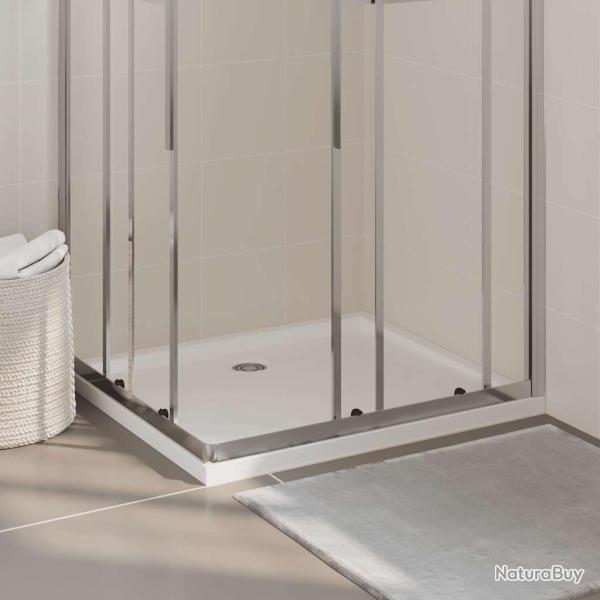 Receveur de douche rectangulaire ABS Blanc 80x90 cm