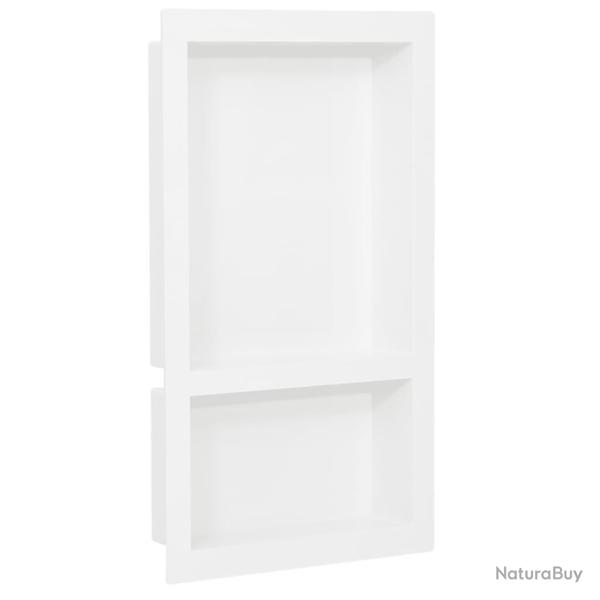 Niche de douche avec 2 compartiments Blanc brillant 41x69x9 cm