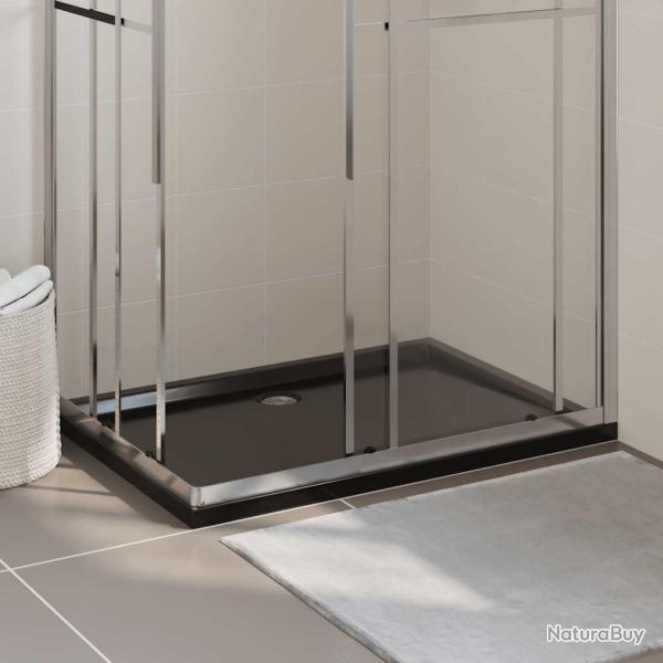Receveur de douche rectangulaire ABS Noir 80x120 cm