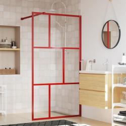 Paroi de douche avec verre ESG transparent rouge 100x195 cm alsavelo