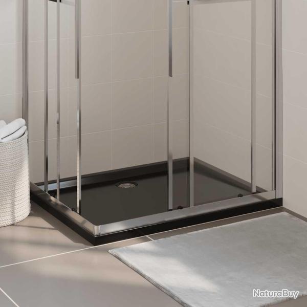 Receveur de douche rectangulaire ABS Noir 80x100 cm
