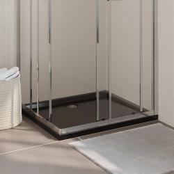 Receveur de douche rectangulaire ABS Noir 80x90 cm