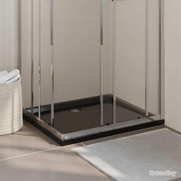 Receveur de douche rectangulaire ABS Noir 80x90 cm