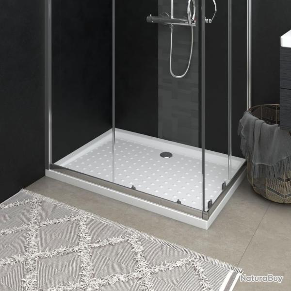 Receveur de douche avec picots Blanc 70x100x4 cm ABS alsavelo