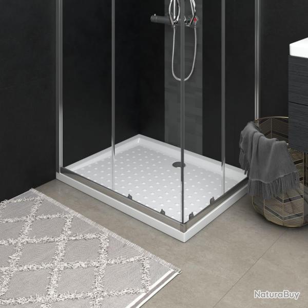 Receveur de douche avec picots Blanc 90x70x4 cm ABS alsavelo