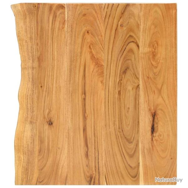 Dessus de meuble-lavabo de salle de bain Acacia 80x52x2,5 cm alsavelo