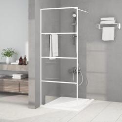 Paroi de douche Blanc 80x195 cm Verre ESG transparent