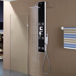 Panneau de douche Verre 18 x 42,1 x 120 cm Noir