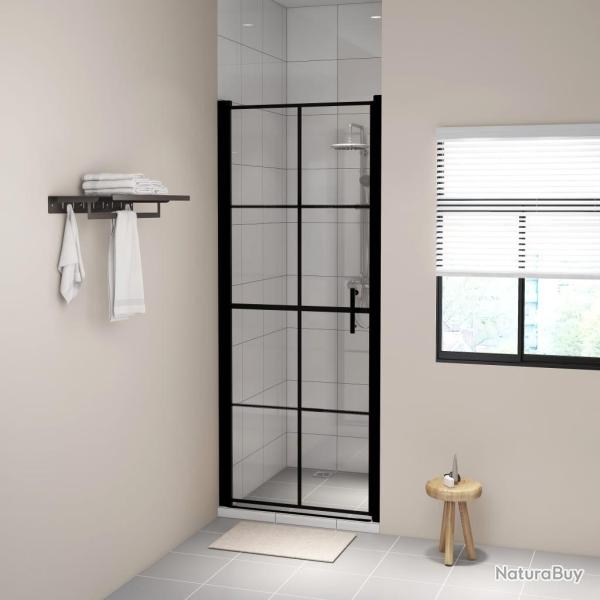 Porte de douche Verre tremp� 81x195 cm Noir